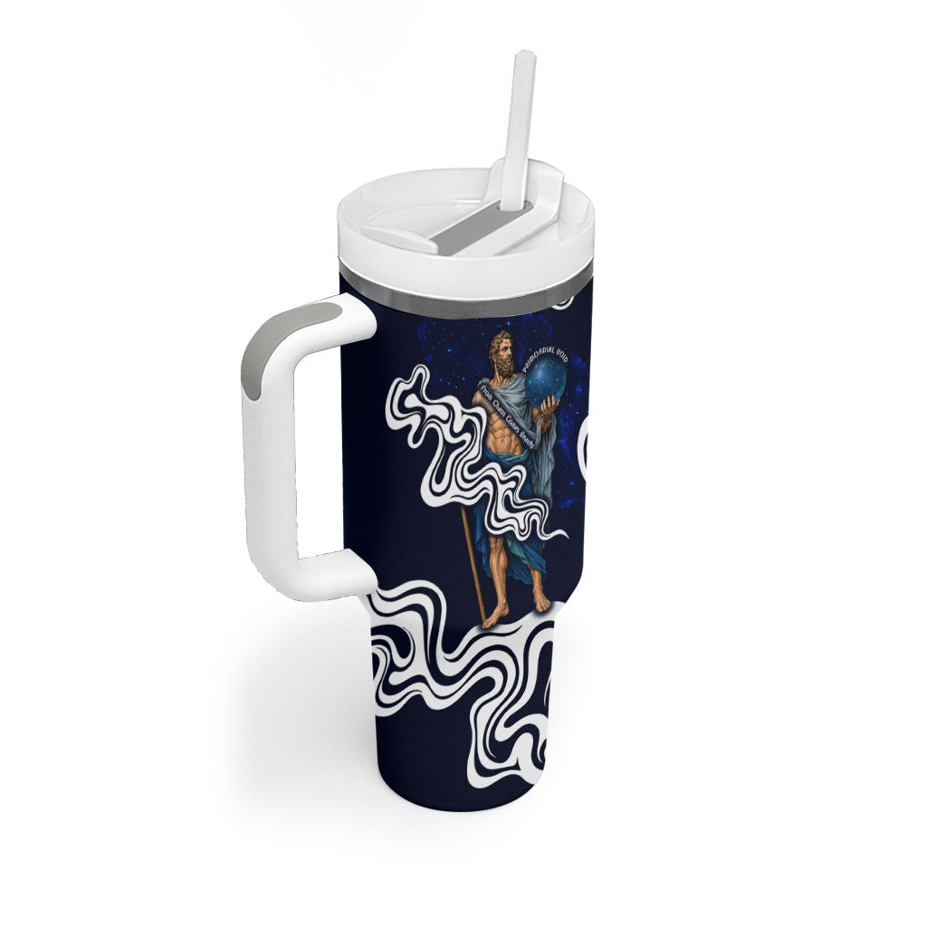 Uranus The Primal Sky Greek God Tumbler With Handle Vintage Celestial Armillary Sphere Cosmos Mythology