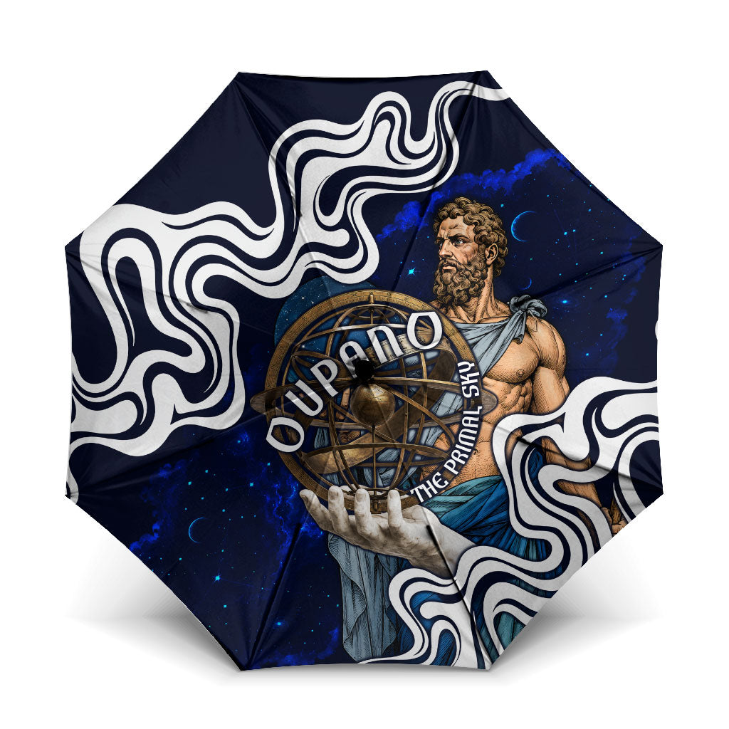 Uranus The Primal Sky Greek God Umbrella Vintage Celestial Armillary Sphere Cosmos Mythology