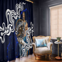 Uranus The Primal Sky Greek God Window Curtain Vintage Celestial Armillary Sphere Cosmos Mythology