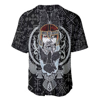 Viking Odin Baseball Jersey The All-Father God in Norse Mythology with Runes Pattern - Wonder Print Shop