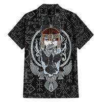 Viking Odin Family Matching Long Sleeve Bodycon Dress and Hawaiian Shirt The All-Father God in Norse Mythology with Runes Pattern - Wonder Print Shop