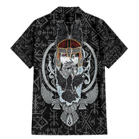 Viking Odin Family Matching Mermaid Dress and Hawaiian Shirt The All-Father God in Norse Mythology with Runes Pattern - Wonder Print Shop