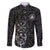 Viking Odin Family Matching Off Shoulder Long Sleeve Dress and Hawaiian Shirt The All-Father God in Norse Mythology with Runes Pattern - Wonder Print Shop