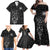 Viking Odin Family Matching Off Shoulder Maxi Dress and Hawaiian Shirt The All-Father God in Norse Mythology with Runes Pattern - Wonder Print Shop