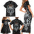 Viking Odin Family Matching Short Sleeve Bodycon Dress and Hawaiian Shirt The All-Father God in Norse Mythology with Runes Pattern - Wonder Print Shop
