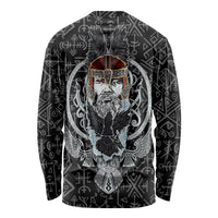 Viking Odin Long Sleeve Shirt The All-Father God in Norse Mythology with Runes Pattern - Wonder Print Shop