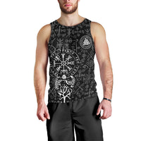 Viking Odin Men Tank Top The All-Father God in Norse Mythology with Runes Pattern - Wonder Print Shop