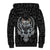 Viking Odin Sherpa Hoodie The All-Father God in Norse Mythology with Runes Pattern - Wonder Print Shop