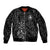Viking Odin Sleeve Zip Bomber Jacket The All-Father God in Norse Mythology with Runes Pattern - Wonder Print Shop