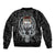 Viking Odin Sleeve Zip Bomber Jacket The All-Father God in Norse Mythology with Runes Pattern - Wonder Print Shop