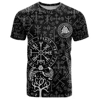 Viking Odin T Shirt The All-Father God in Norse Mythology with Runes Pattern - Wonder Print Shop