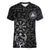 Viking Odin Women V Neck T Shirt The All-Father God in Norse Mythology with Runes Pattern - Wonder Print Shop