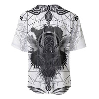 Mystic Valknut and Viking Circle Baseball Jersey with Twin Raven Accents - Wonder Print Shop
