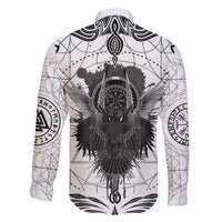 Mystic Valknut and Viking Circle Family Matching Long Sleeve Bodycon Dress and Hawaiian Shirt with Twin Raven Accents - Wonder Print Shop