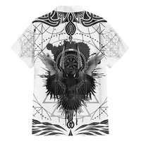 Mystic Valknut and Viking Circle Family Matching Off Shoulder Long Sleeve Dress and Hawaiian Shirt with Twin Raven Accents - Wonder Print Shop