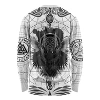 Mystic Valknut and Viking Circle Long Sleeve Shirt with Twin Raven Accents - Wonder Print Shop