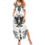 Mystic Valknut and Viking Circle Summer Maxi Dress with Twin Raven Accents - Wonder Print Shop