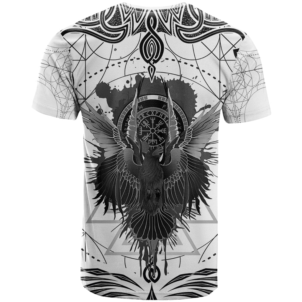 Mystic Valknut and Viking Circle T Shirt with Twin Raven Accents - Wonder Print Shop