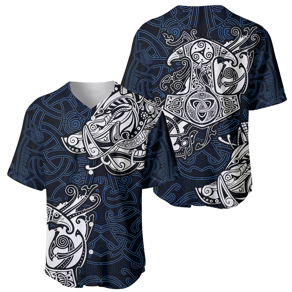 Viking Baseball Jersey Legendary Viking Boar and Intricate Norse Patterns - Wonder Print Shop