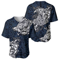 Viking Baseball Jersey Legendary Viking Boar and Intricate Norse Patterns - Wonder Print Shop
