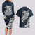 Viking Couples Matching Long Sleeve Bodycon Dress and Hawaiian Shirt Legendary Viking Boar and Intricate Norse Patterns - Wonder Print Shop