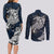 Viking Couples Matching Long Sleeve Bodycon Dress and Long Sleeve Button Shirts Legendary Viking Boar and Intricate Norse Patterns - Wonder Print Shop