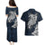 Viking Couples Matching Puletasi Dress and Hawaiian Shirt Legendary Viking Boar and Intricate Norse Patterns - Wonder Print Shop