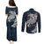 Viking Couples Matching Puletasi Dress and Long Sleeve Button Shirts Legendary Viking Boar and Intricate Norse Patterns - Wonder Print Shop