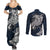 Viking Couples Matching Summer Maxi Dress and Long Sleeve Button Shirts Legendary Viking Boar and Intricate Norse Patterns - Wonder Print Shop