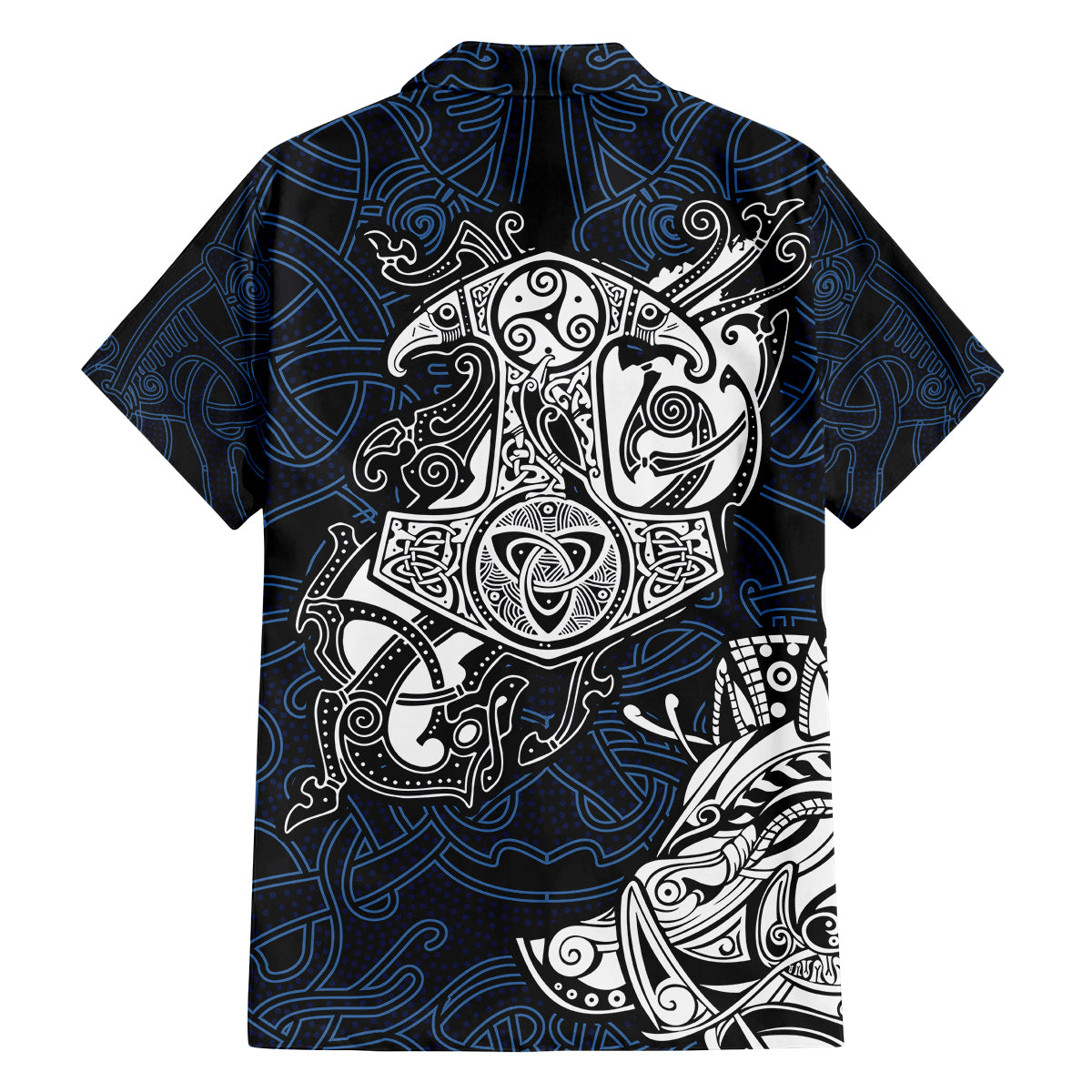 Viking Family Matching Tank Maxi Dress and Hawaiian Shirt Legendary Viking Boar and Intricate Norse Patterns - Wonder Print Shop