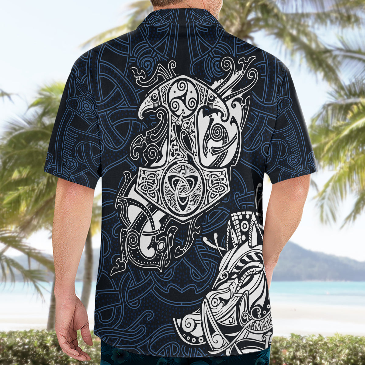 Viking Hawaiian Shirt Legendary Viking Boar and Intricate Norse Patterns - Wonder Print Shop