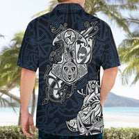Viking Hawaiian Shirt Legendary Viking Boar and Intricate Norse Patterns - Wonder Print Shop