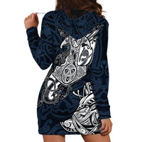 Viking Hoodie Dress Legendary Viking Boar and Intricate Norse Patterns - Wonder Print Shop