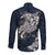 Viking Long Sleeve Button Shirt Legendary Viking Boar and Intricate Norse Patterns - Wonder Print Shop