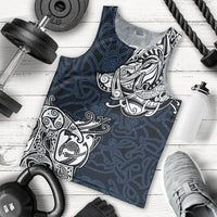 Viking Men Tank Top Legendary Viking Boar and Intricate Norse Patterns - Wonder Print Shop