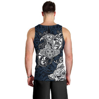 Viking Men Tank Top Legendary Viking Boar and Intricate Norse Patterns - Wonder Print Shop
