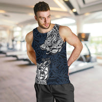 Viking Men Tank Top Legendary Viking Boar and Intricate Norse Patterns - Wonder Print Shop
