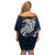 Viking Off Shoulder Short Dress Legendary Viking Boar and Intricate Norse Patterns - Wonder Print Shop