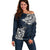 Viking Off Shoulder Sweater Legendary Viking Boar and Intricate Norse Patterns - Wonder Print Shop