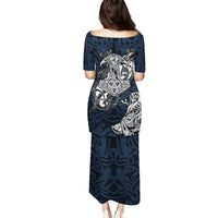Viking Puletasi Legendary Viking Boar and Intricate Norse Patterns - Wonder Print Shop