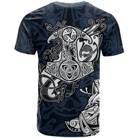 Viking T Shirt Legendary Viking Boar and Intricate Norse Patterns - Wonder Print Shop