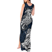 Viking Tank Maxi Dress Legendary Viking Boar and Intricate Norse Patterns - Wonder Print Shop