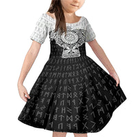 Viking Tattoo Family Matching Mermaid Dress and Hawaiian Shirt Hugin And Munin Asgardian Ravens Grunge Art - Wonder Print Shop