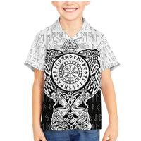 Viking Tattoo Family Matching Mermaid Dress and Hawaiian Shirt Hugin And Munin Asgardian Ravens Grunge Art - Wonder Print Shop