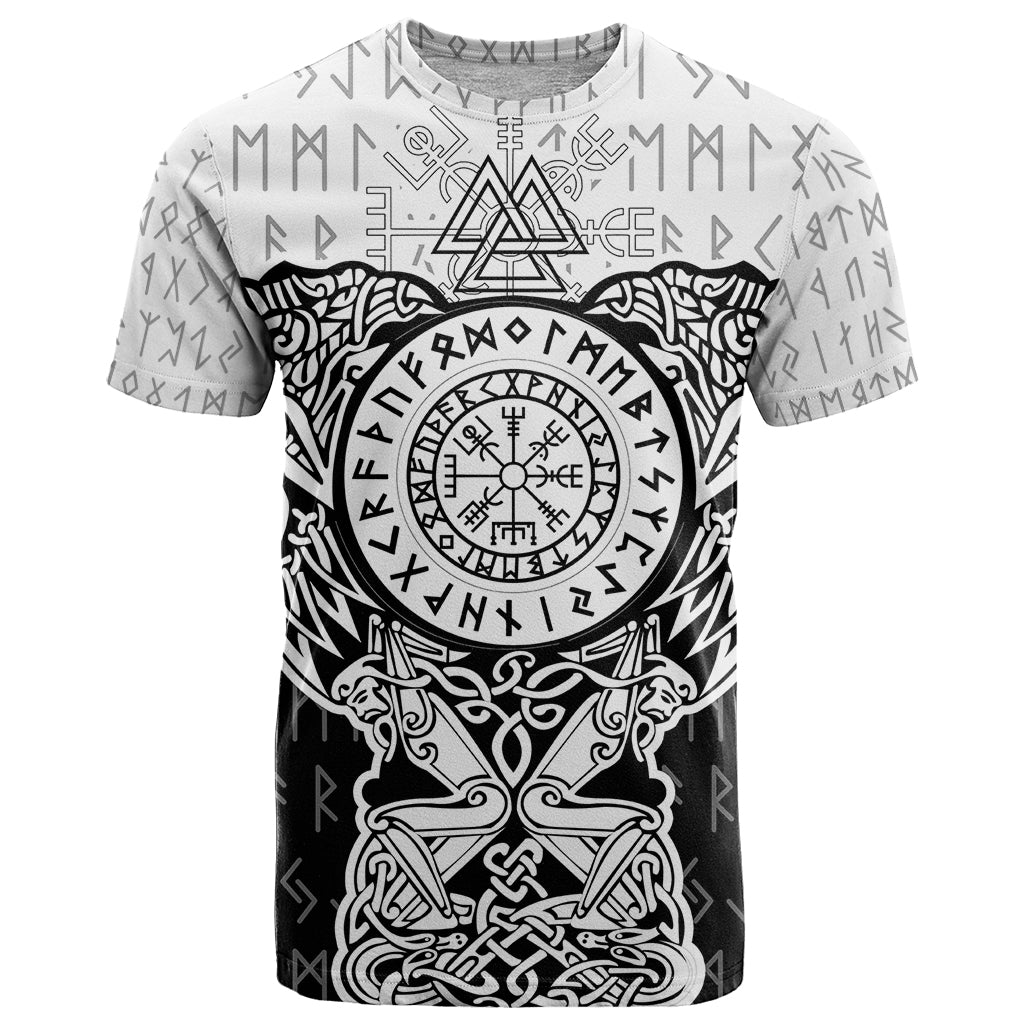 Viking Tattoo T Shirt Hugin And Munin Asgardian Ravens Grunge Art - Wonder Print Shop