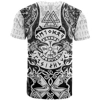 Viking Tattoo T Shirt Hugin And Munin Asgardian Ravens Grunge Art - Wonder Print Shop