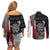 Viking Couples Matching Off Shoulder Short Dress and Long Sleeve Button Shirts Warrior Come To Valhalla - Wonder Print Shop