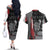 Viking Couples Matching Off The Shoulder Long Sleeve Dress and Hawaiian Shirt Warrior Come To Valhalla - Wonder Print Shop