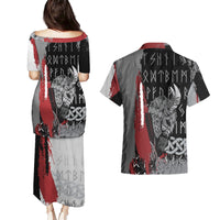 Viking Couples Matching Puletasi Dress and Hawaiian Shirt Warrior Come To Valhalla - Wonder Print Shop