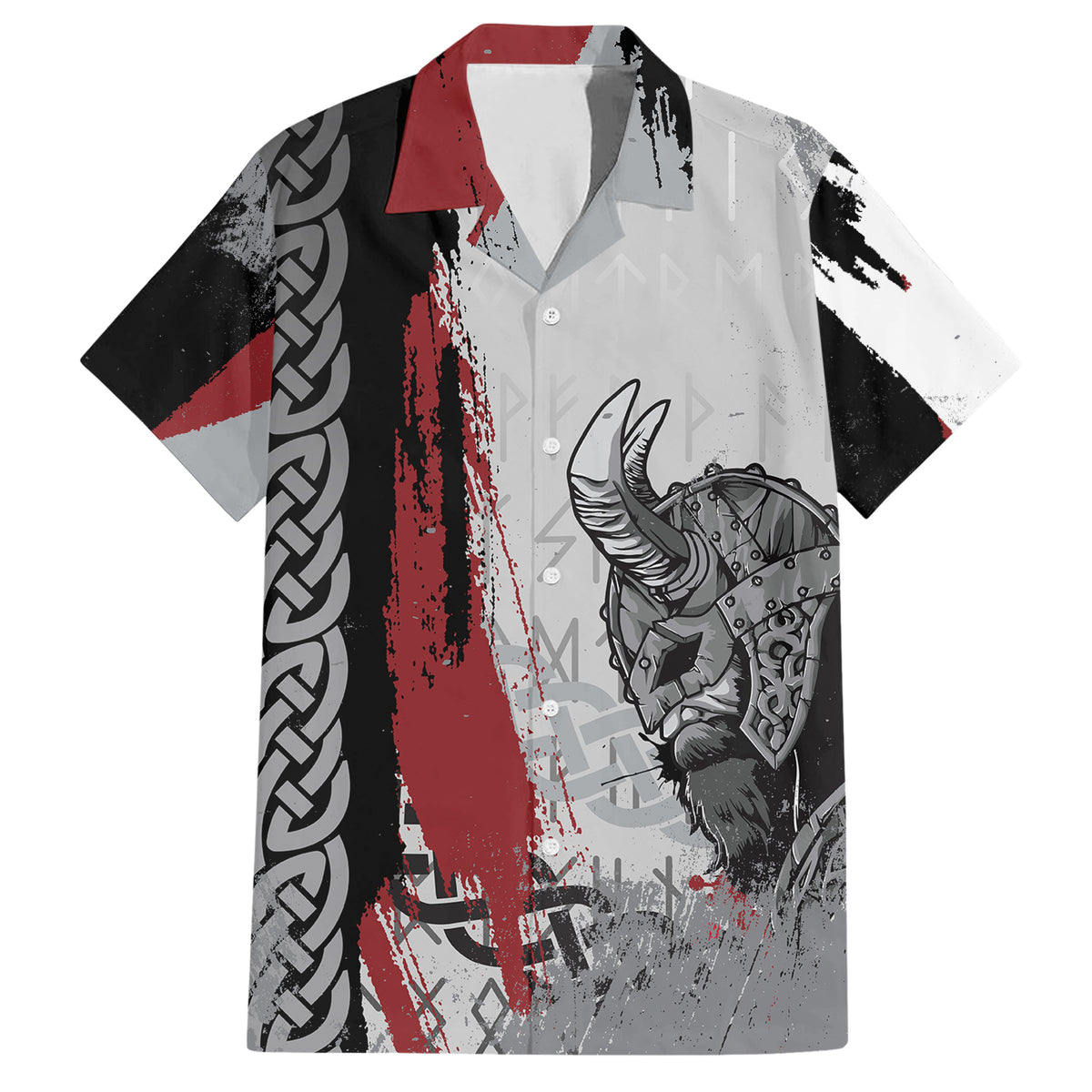 Viking Family Matching Short Sleeve Bodycon Dress and Hawaiian Shirt Warrior Come To Valhalla - Wonder Print Shop